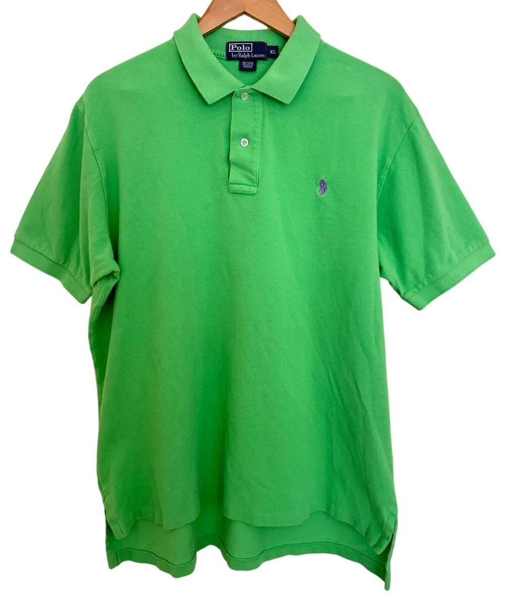 Ralph Lauren Green Pony Short Sleeve Polo Size XL Preppy Casual Golf Vintage